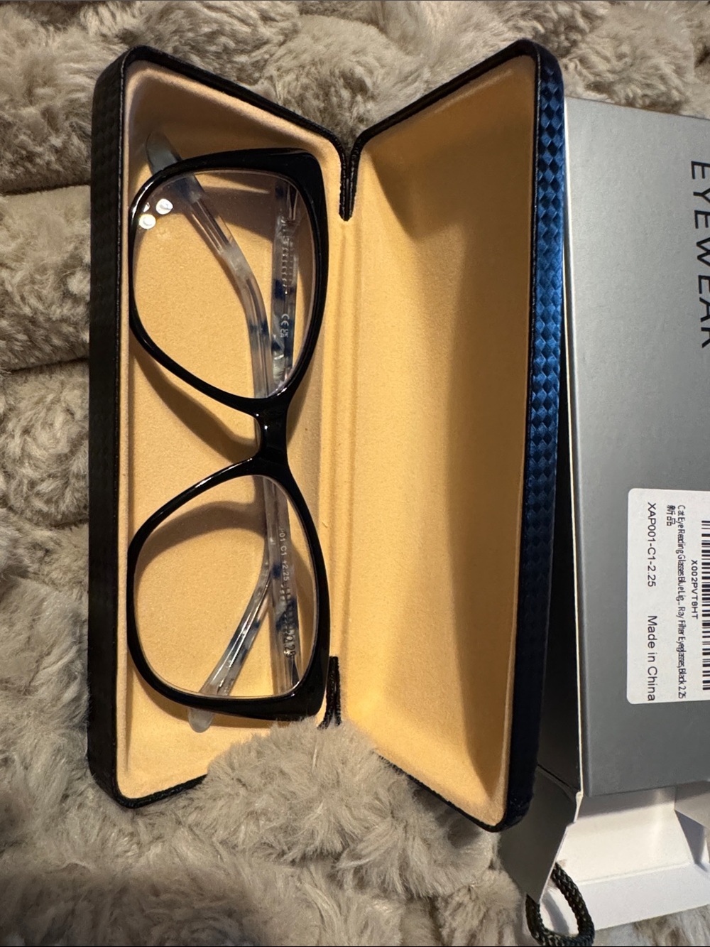 Women’s Black Frame Cat Eye Reading Glasses +2.25